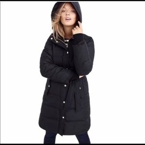 J crew NWOT black mercantile puffer coat